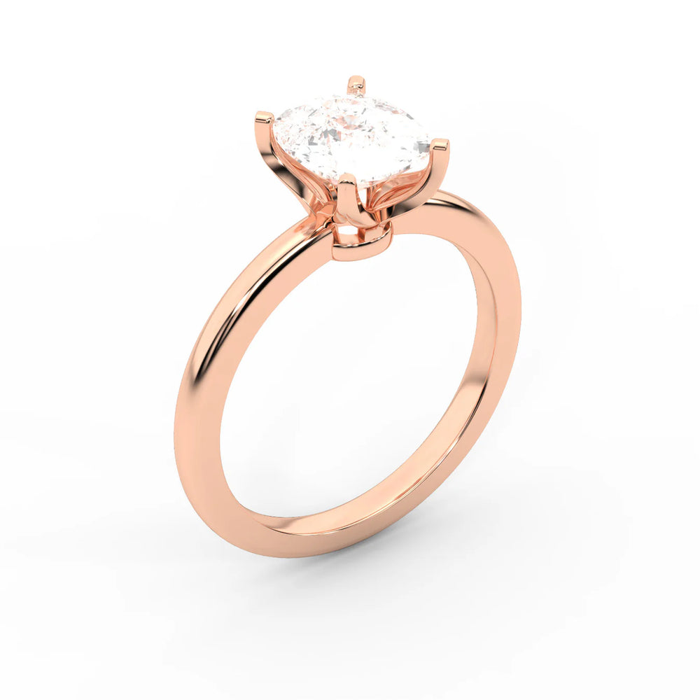 Flora Guardian Solitaire Cushion Diamond Engagement Ring