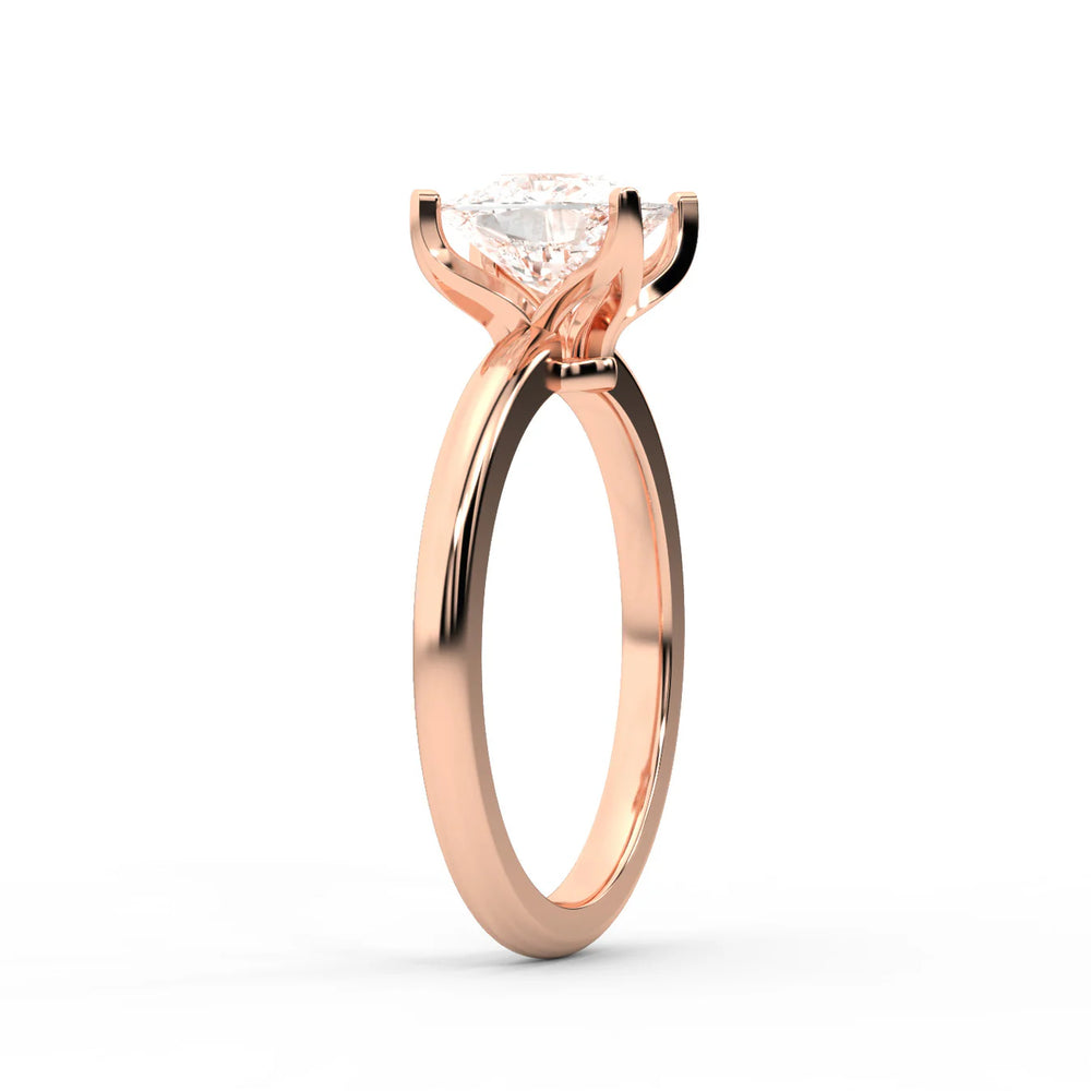 Flora Guardian Solitaire Cushion Diamond Engagement Ring