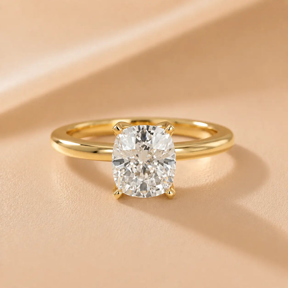 Flora Guardian Solitaire Asscher Diamond Engagement Ring