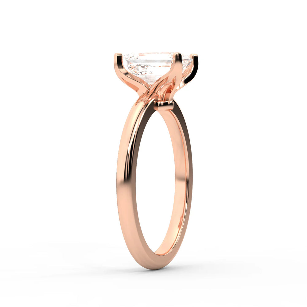 Flora Guardian Solitaire Cushion Diamond Engagement Ring
