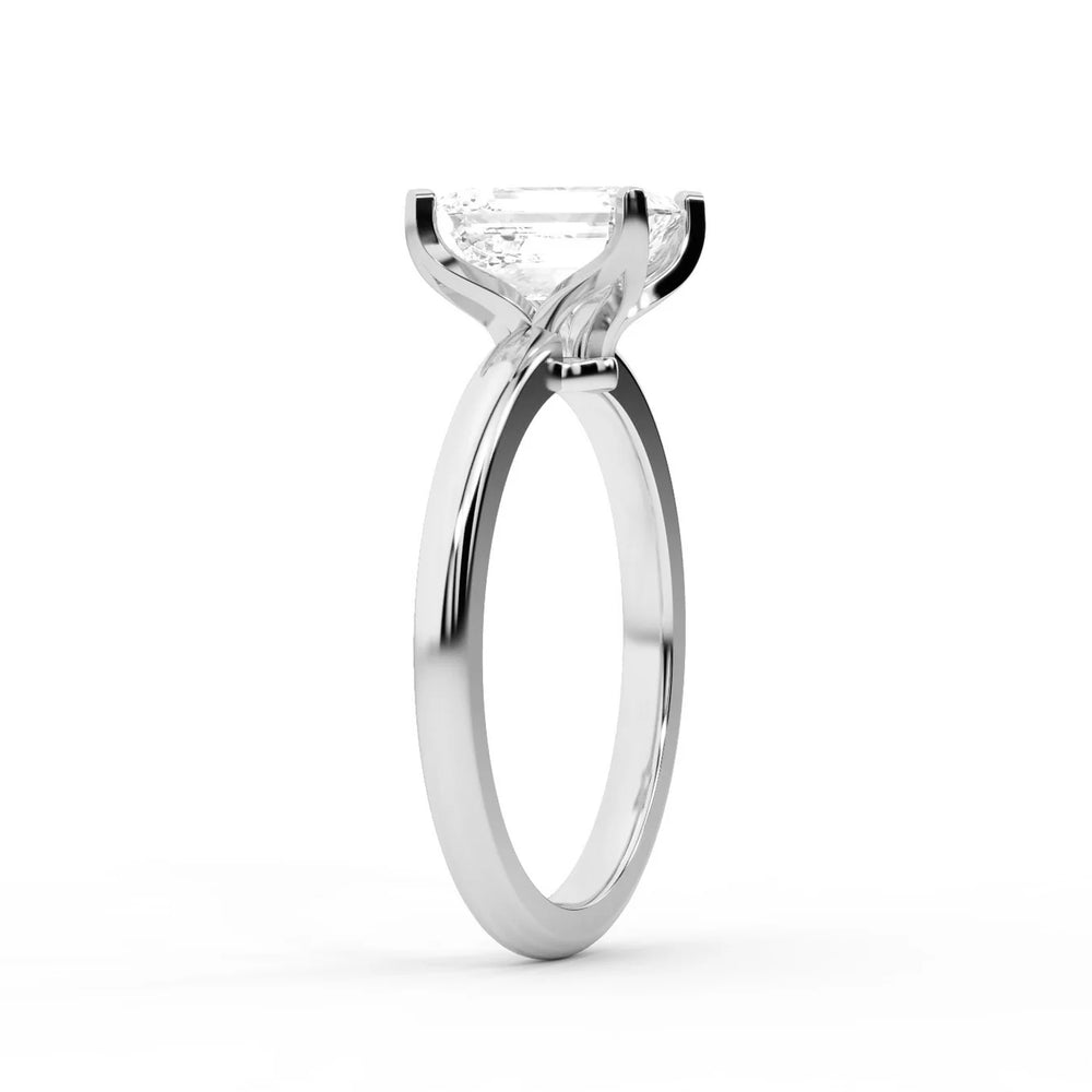 Flora Guardian Solitaire Cushion Diamond Engagement Ring