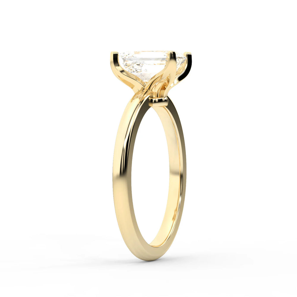 Flora Guardian Solitaire Cushion Diamond Engagement Ring
