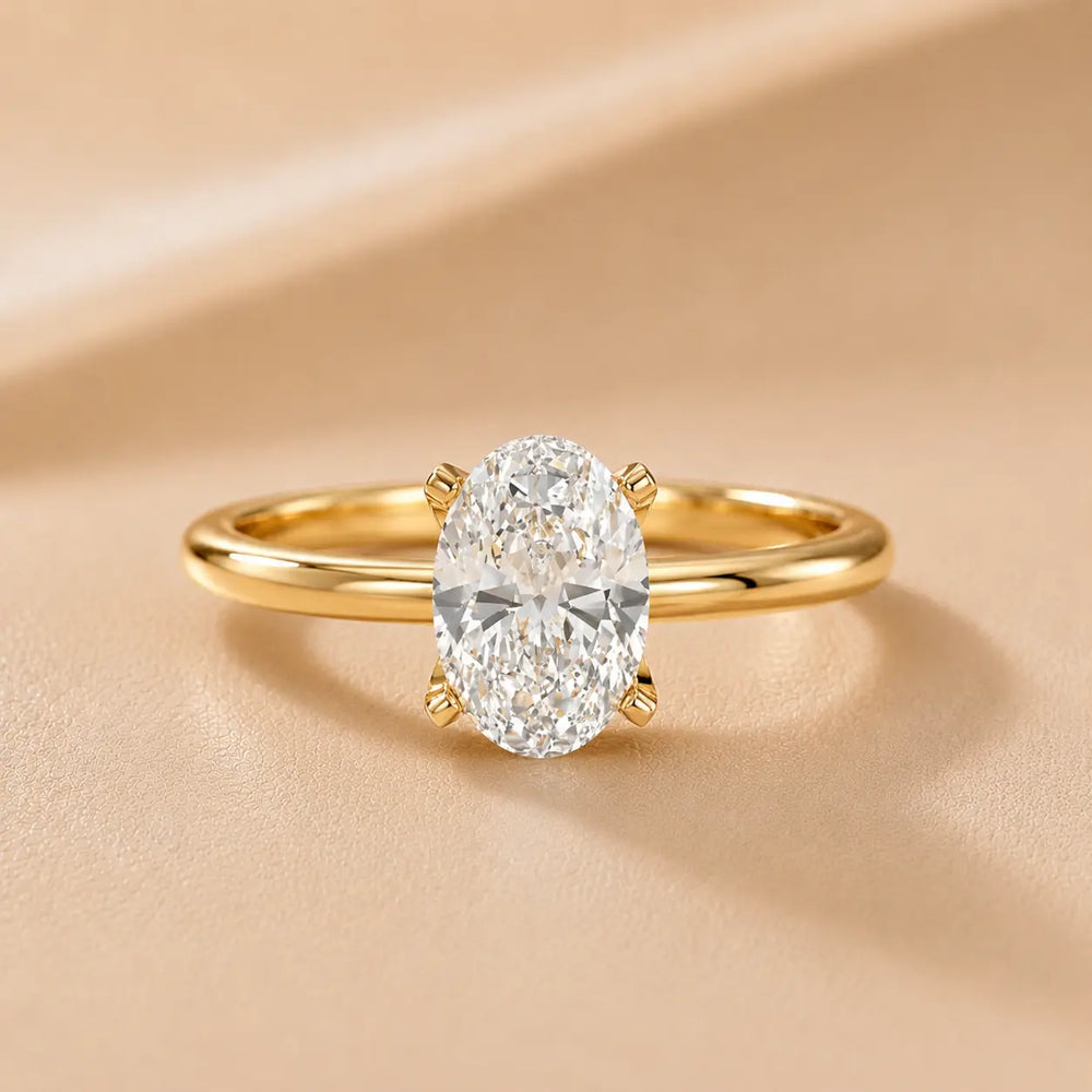 Flora Guardian Solitaire Asscher Diamond Engagement Ring