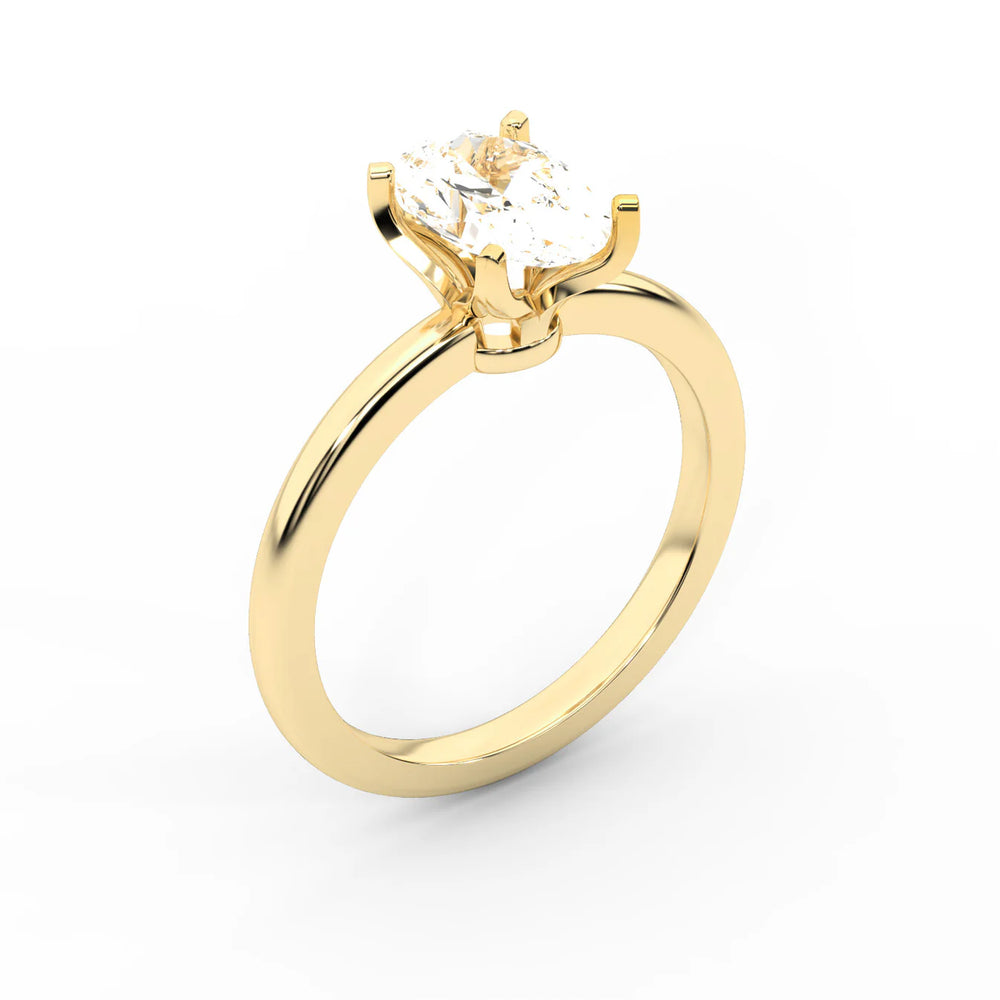 Flora Guardian Solitaire Cushion Diamond Engagement Ring
