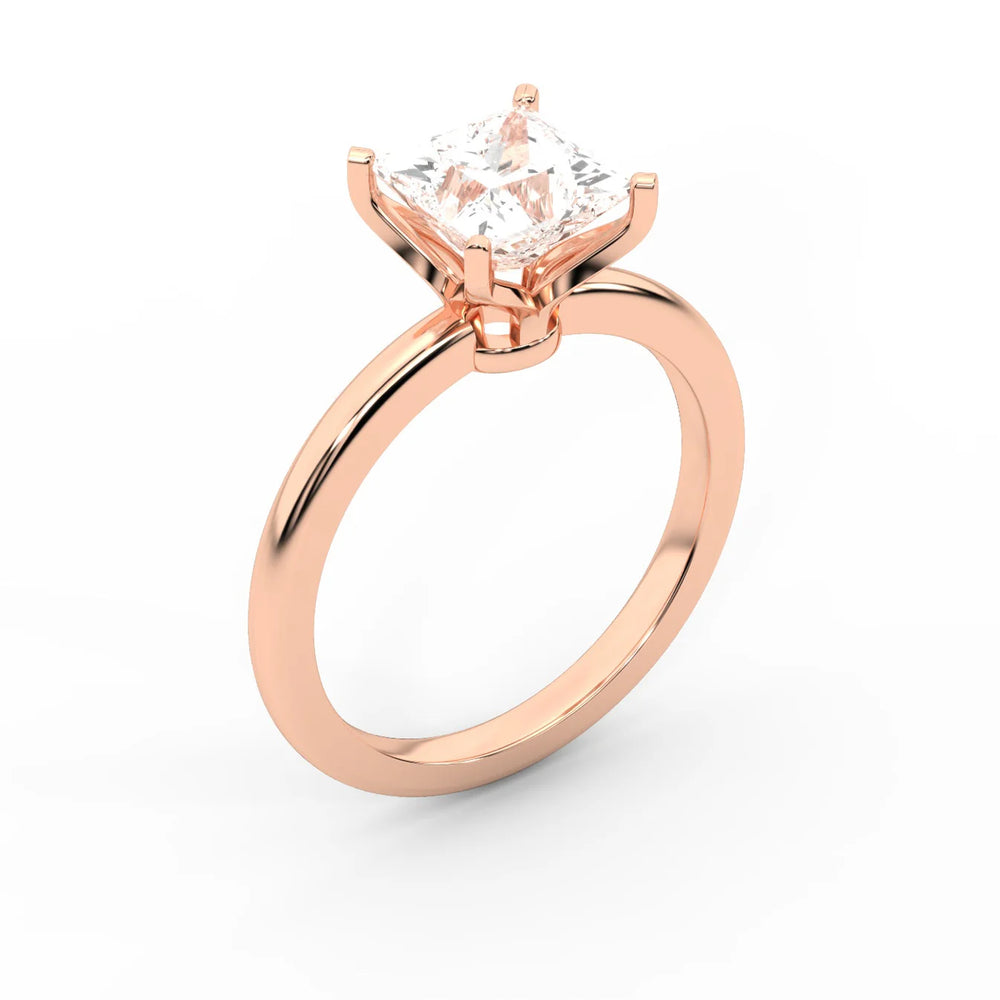 Flora Guardian Solitaire Cushion Diamond Engagement Ring