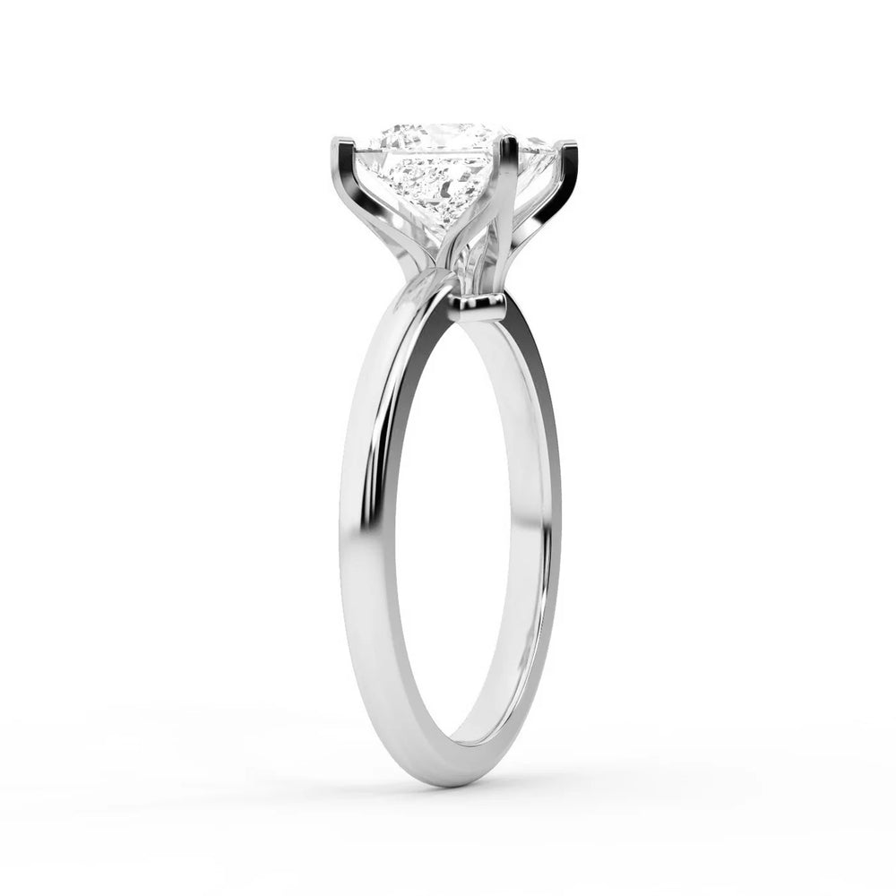 Flora Guardian Solitaire Cushion Diamond Engagement Ring