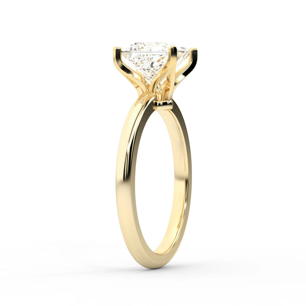 Flora Guardian Solitaire Cushion Diamond Engagement Ring