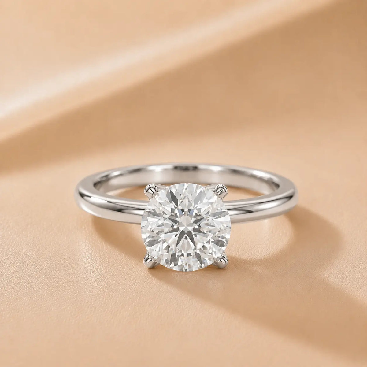Flora Guardian Solitaire Emerald Diamond Engagement Ring