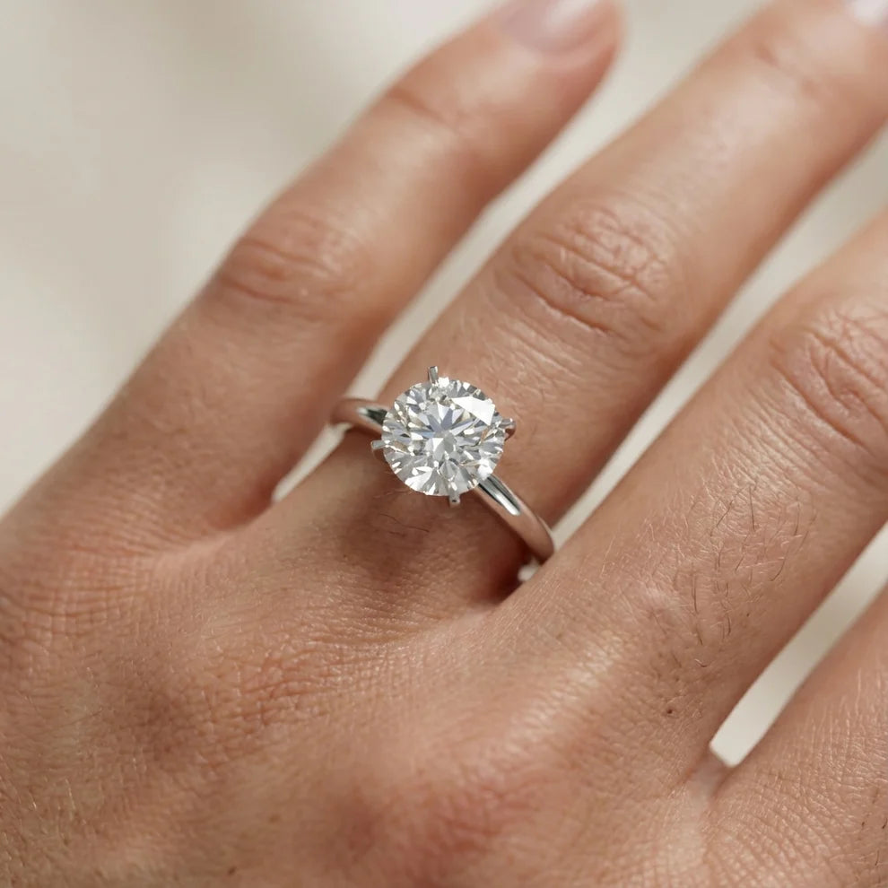 Flora Guardian Solitaire Asscher Diamond Engagement Ring