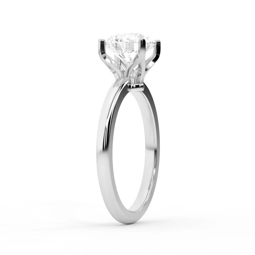 Flora Guardian Solitaire Cushion Diamond Engagement Ring
