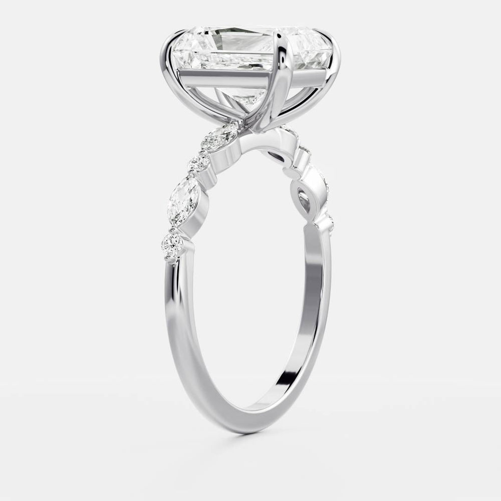 Radiant Cut Labgrown Engagement Ring