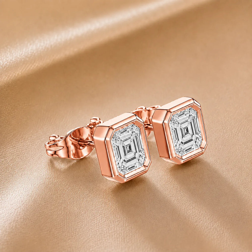 Timeless Glow Ear Studs For Bezel Setting earring