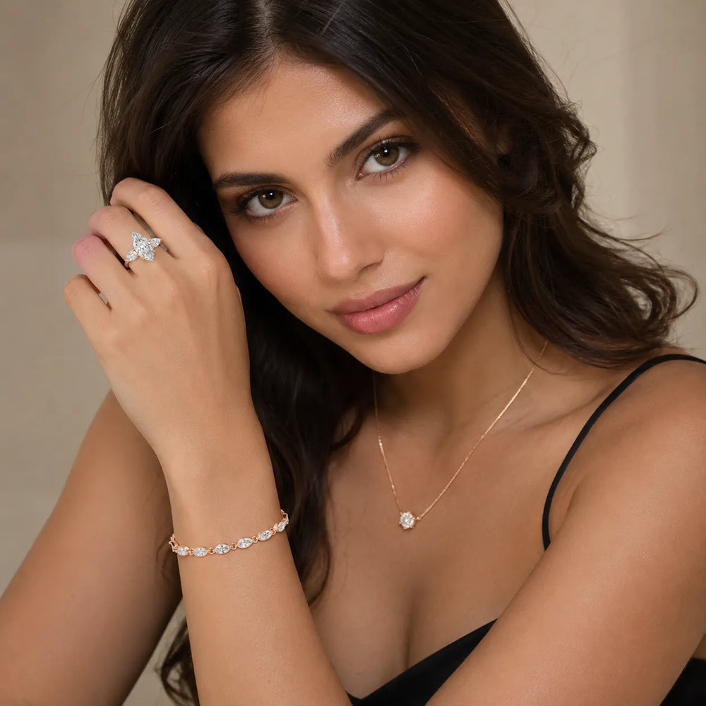 Grace Three Stone Asscher Diamond Engagement Ring