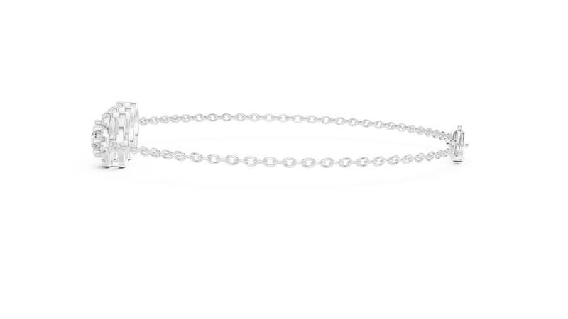 Graceful Trio Sparkle with Trio Set Round Diamond for Gifting Bracelet