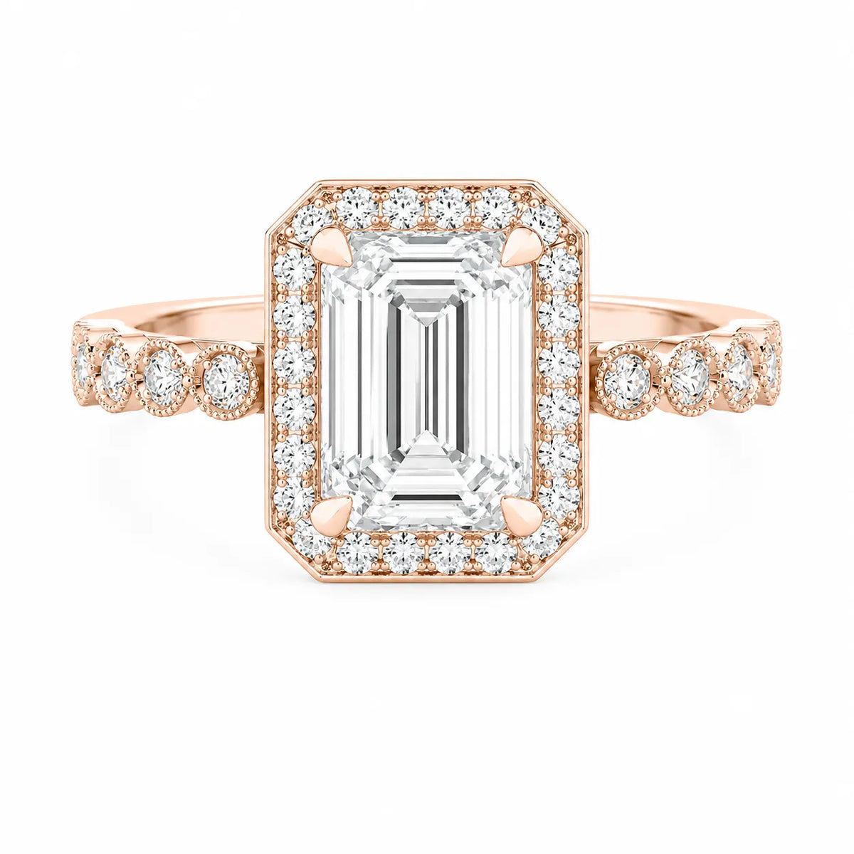 Halo Crown Pear Diamond Ring