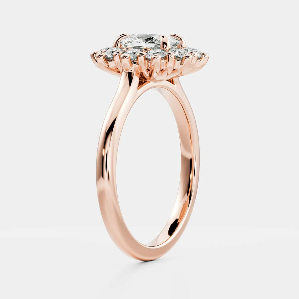 Halo Glow Marquise Diamond Engagement Ring