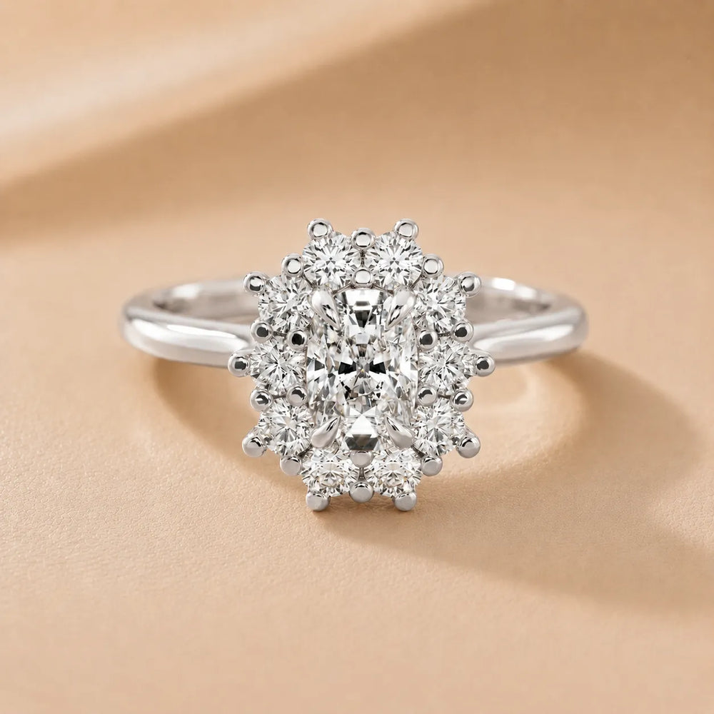 Halo Glow Marquise Diamond Engagement Ring