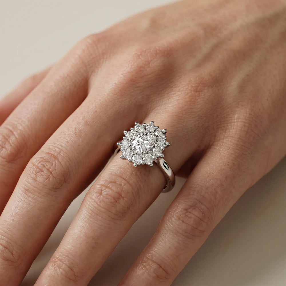 Halo Glow Marquise Diamond Engagement Ring
