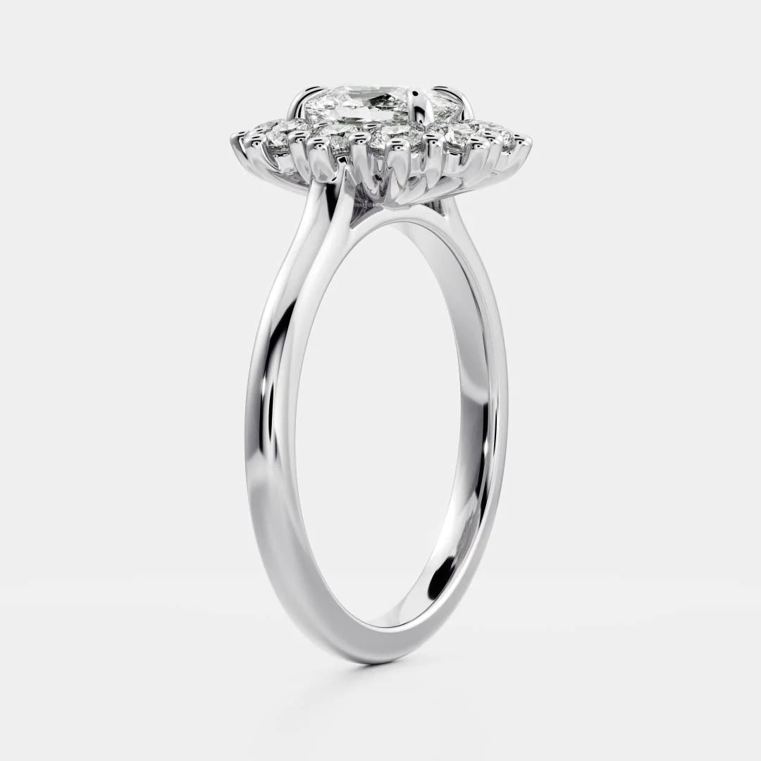 Halo Glow Marquise Diamond Engagement Ring
