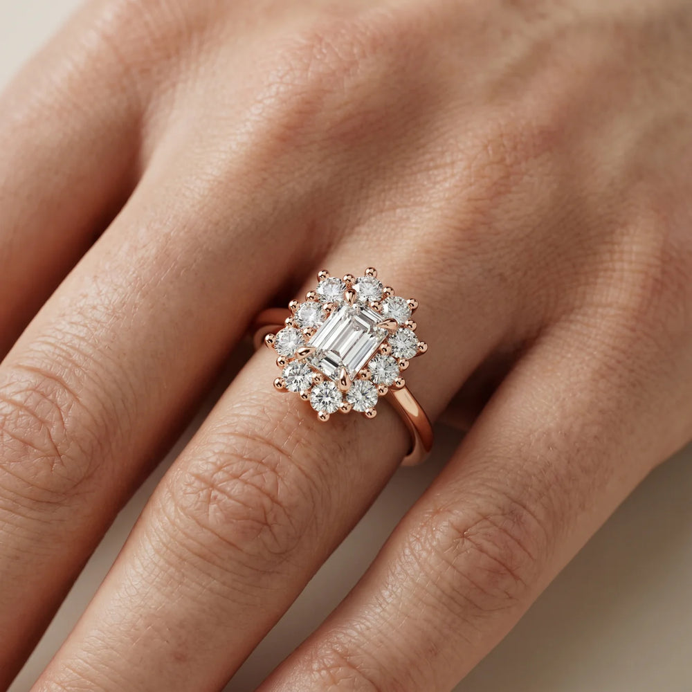 Halo Glow Marquise Diamond Engagement Ring