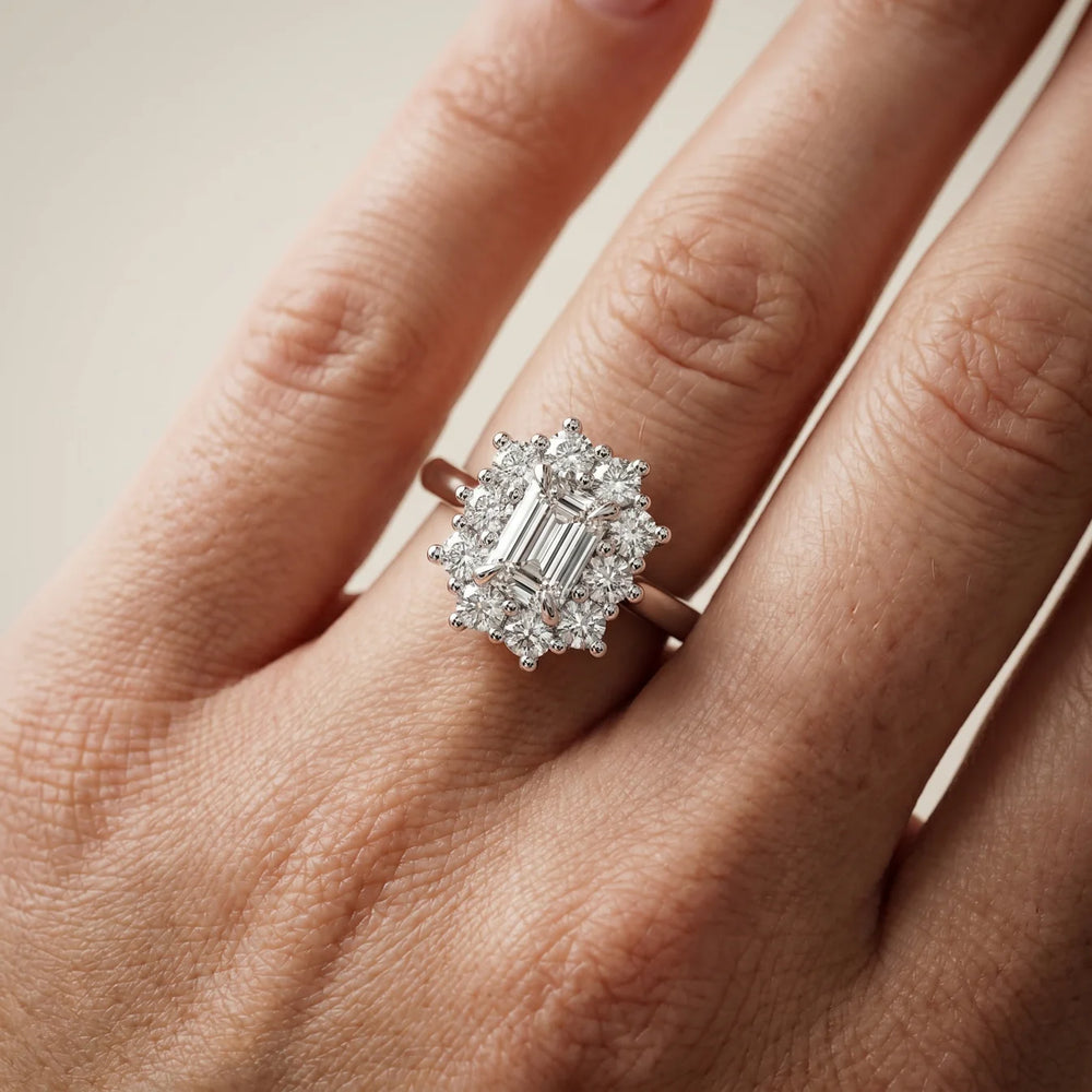 Halo Glow Marquise Diamond Engagement Ring