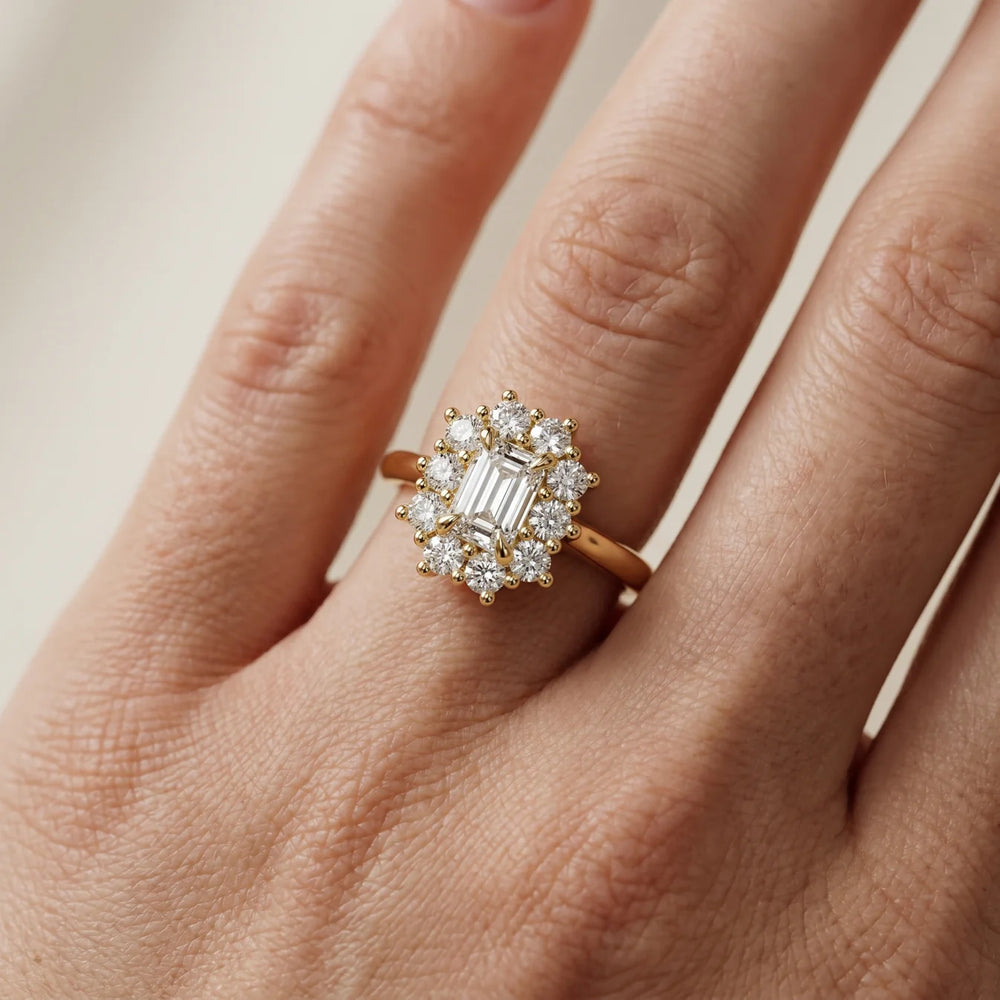 Halo Glow Marquise Diamond Engagement Ring