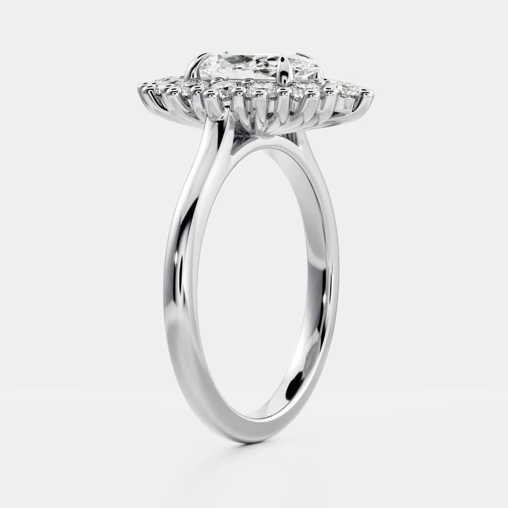 Halo Glow Marquise Diamond Engagement Ring