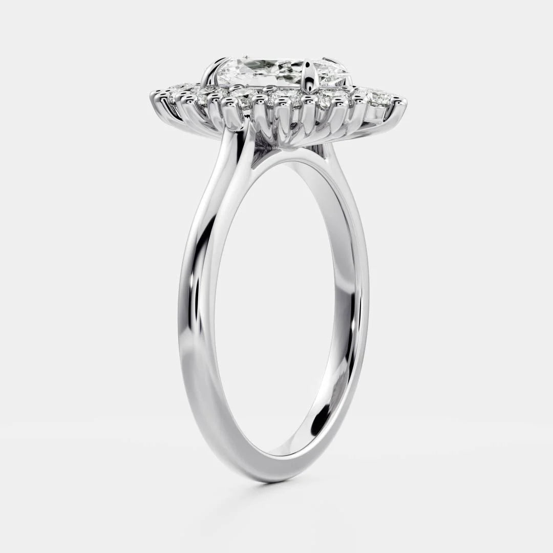 Halo Glow Marquise Diamond Engagement Ring