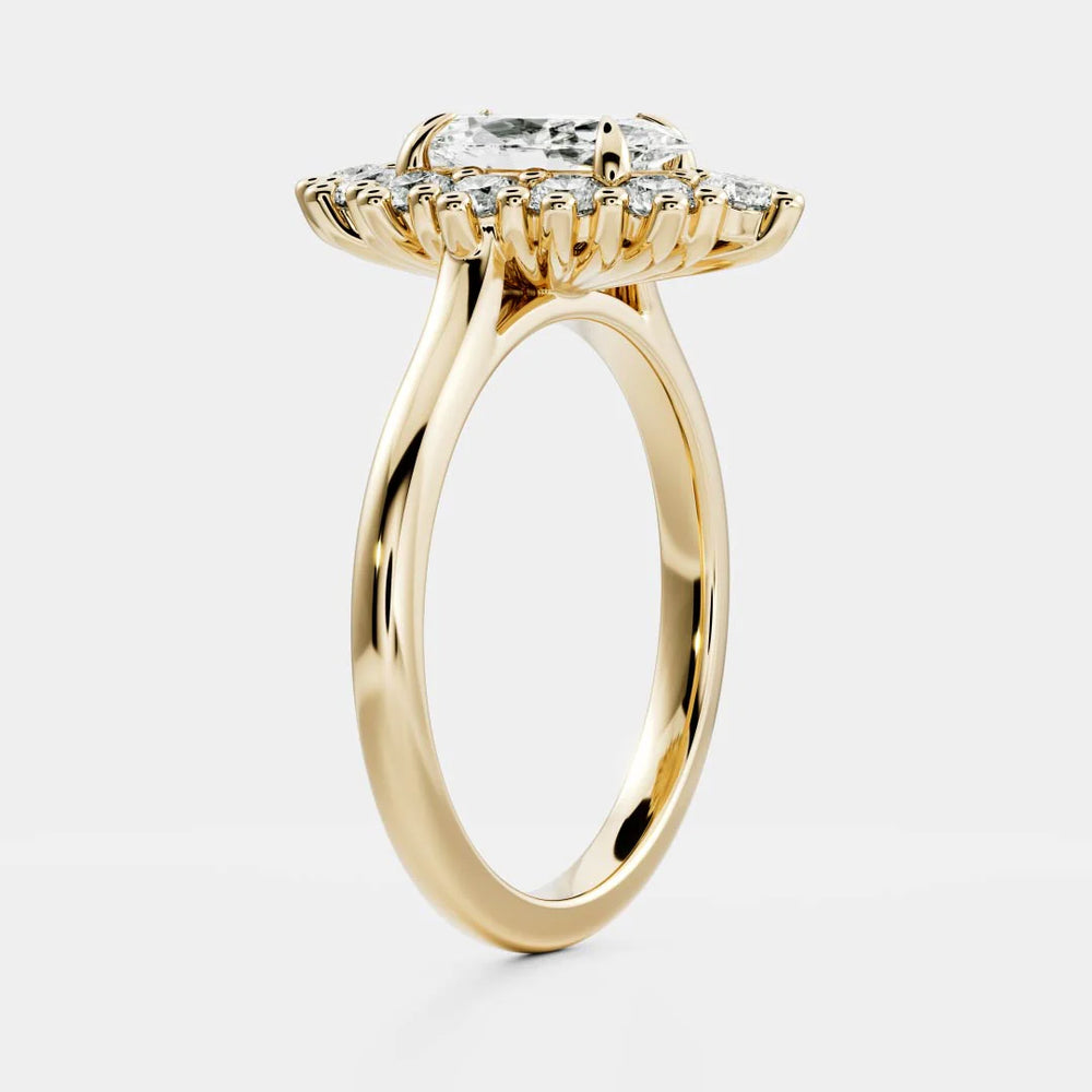 Halo Glow Marquise Diamond Engagement Ring