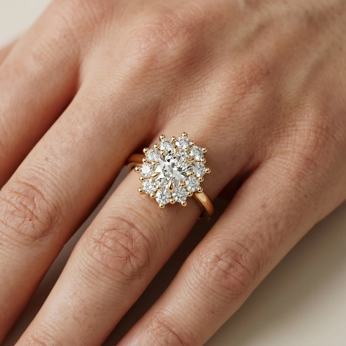 Halo Glow Marquise Diamond Engagement Ring