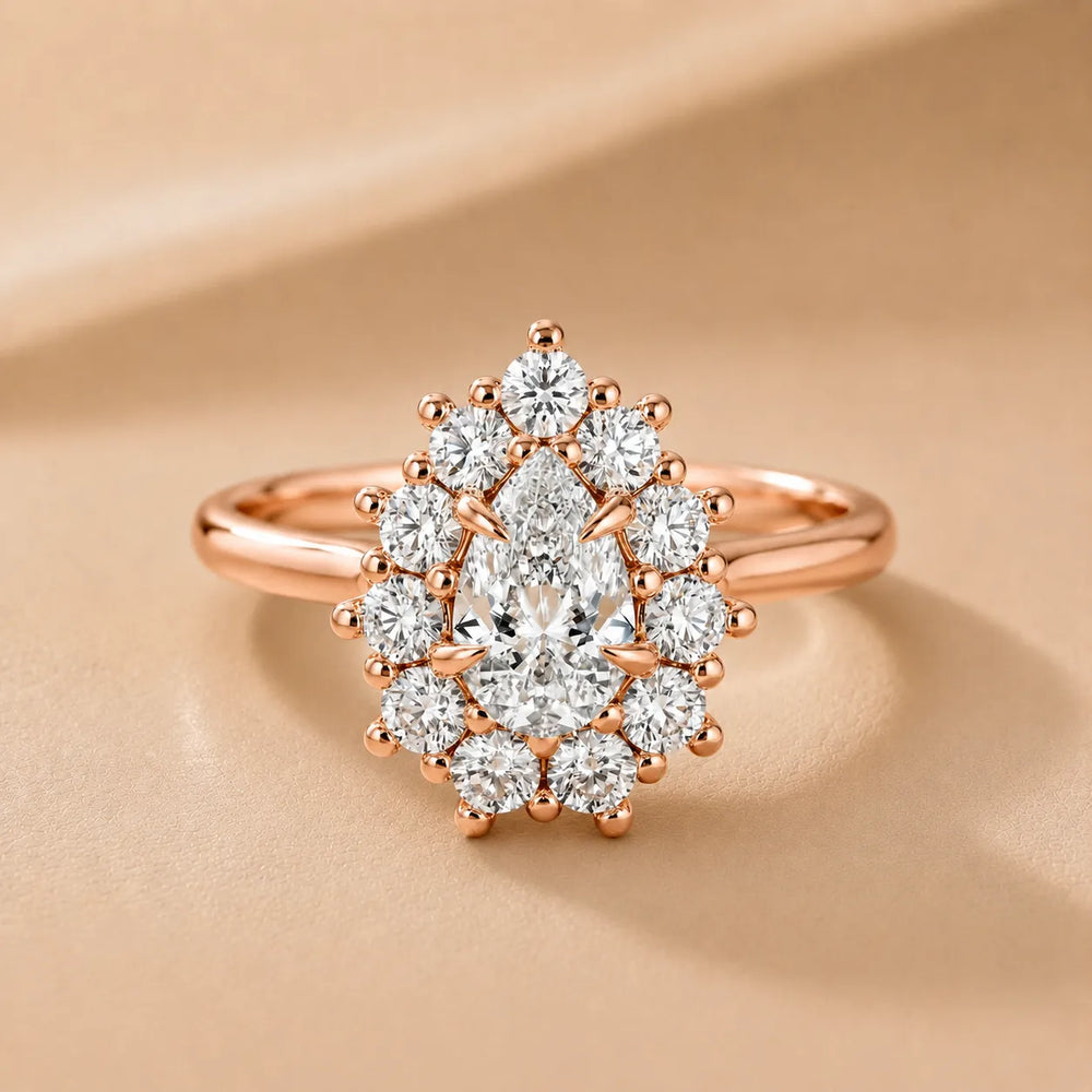 Halo Glow Marquise Diamond Engagement Ring