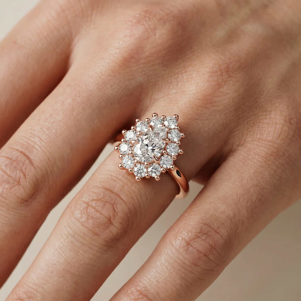 Halo Glow Marquise Diamond Engagement Ring