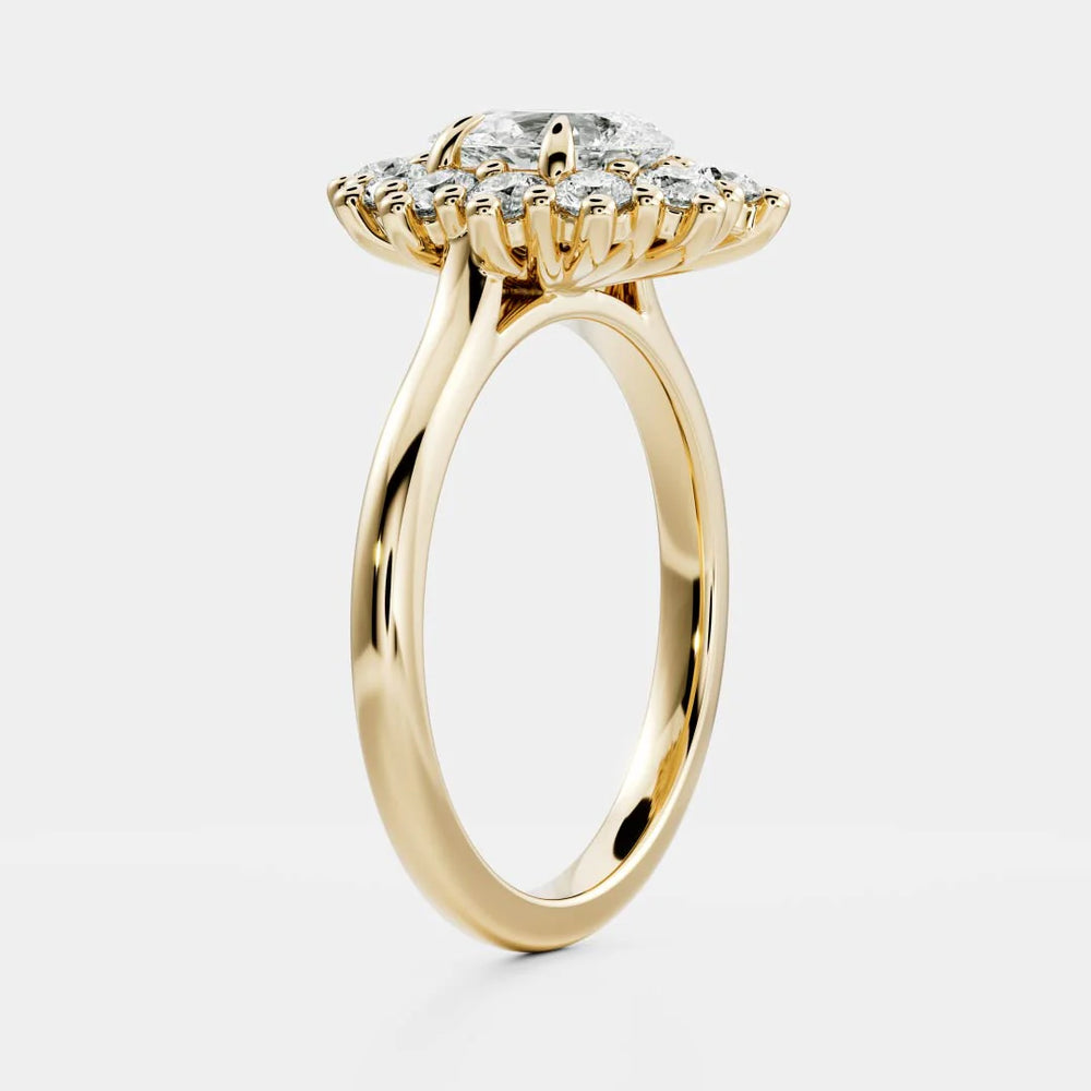 Halo Glow Marquise Diamond Engagement Ring