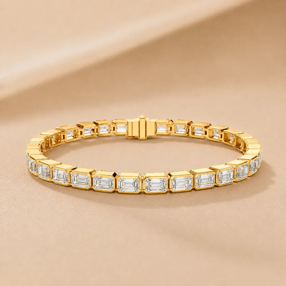 Heritage Diamond Elegance Emerald-Shaped Diamonds Bracelet