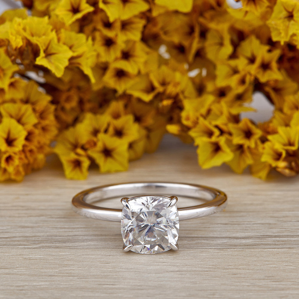 Old Mine Cushion Cut Labgrown Engagement Ring