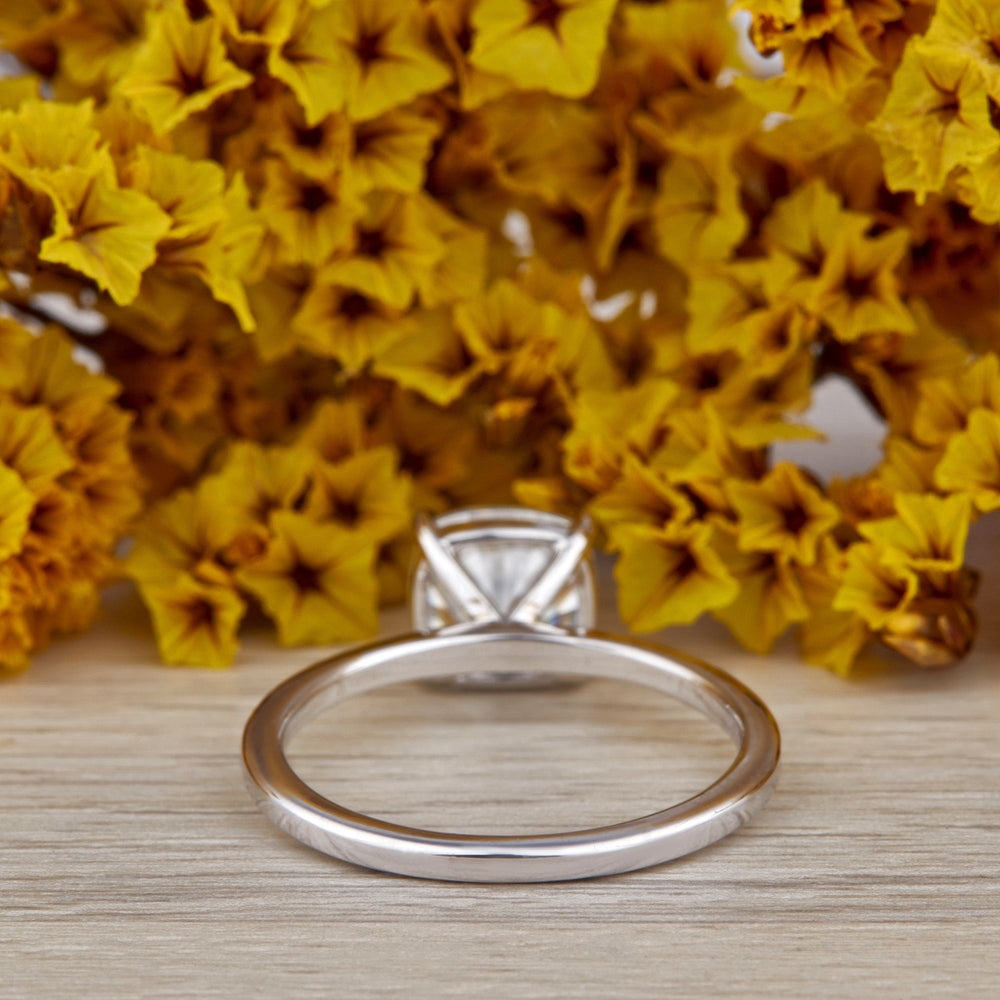 Old Mine Cushion Cut Labgrown Engagement Ring