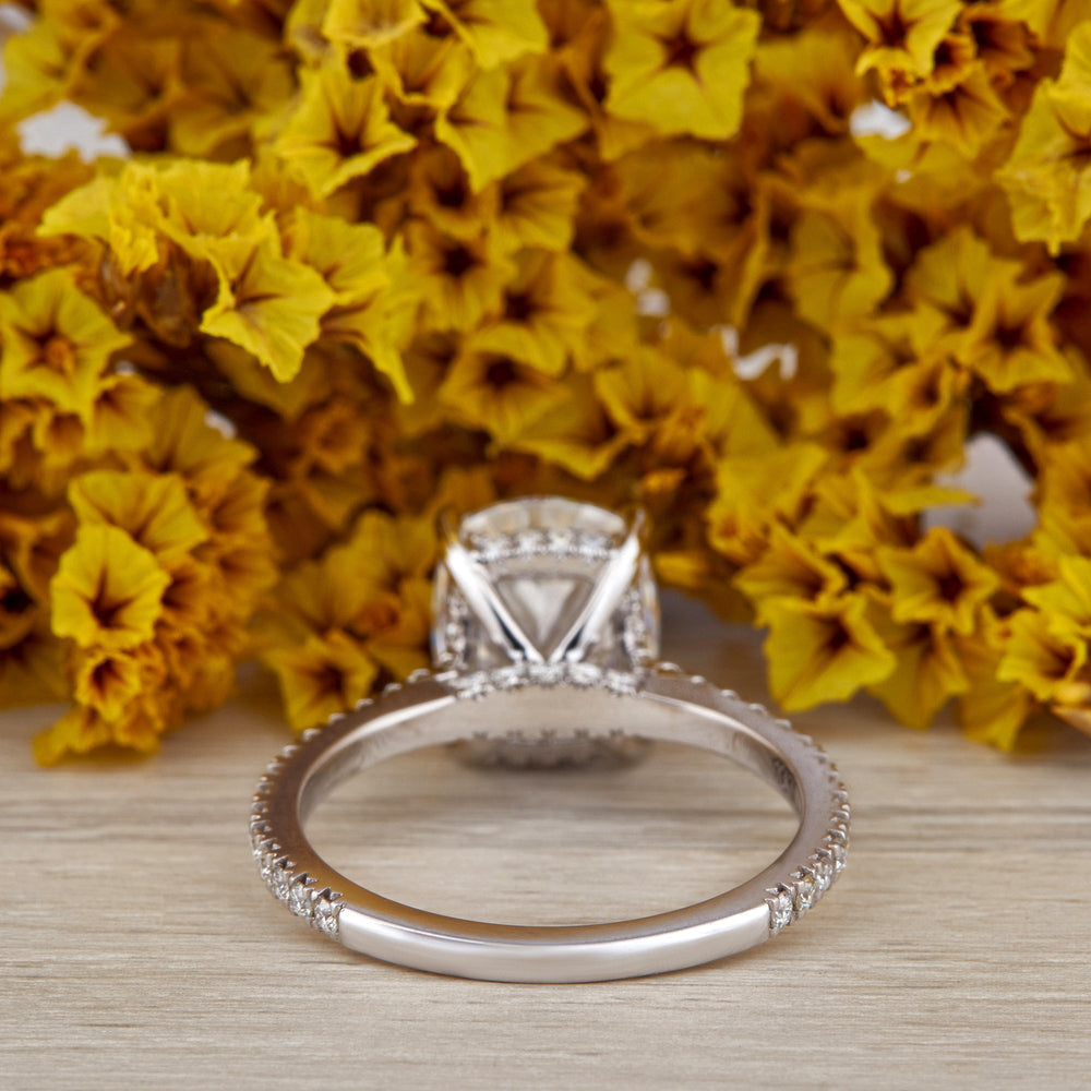 Elongated Cushion Cut Labgrown Ring