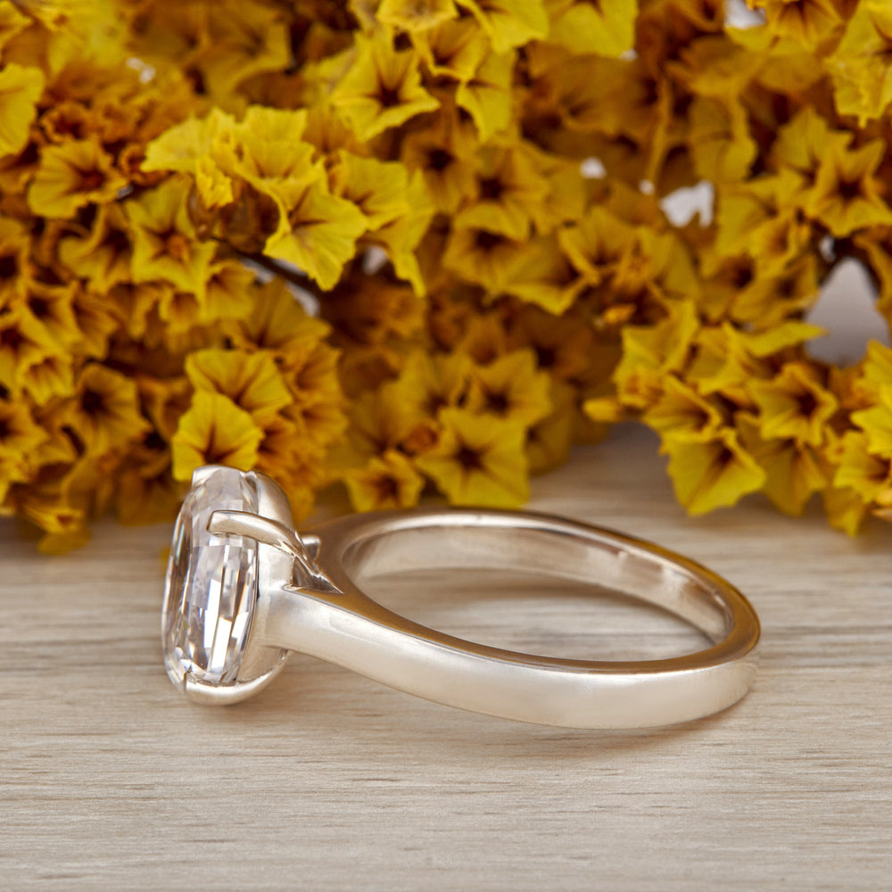 Step Cut Oval Labgrown Ring