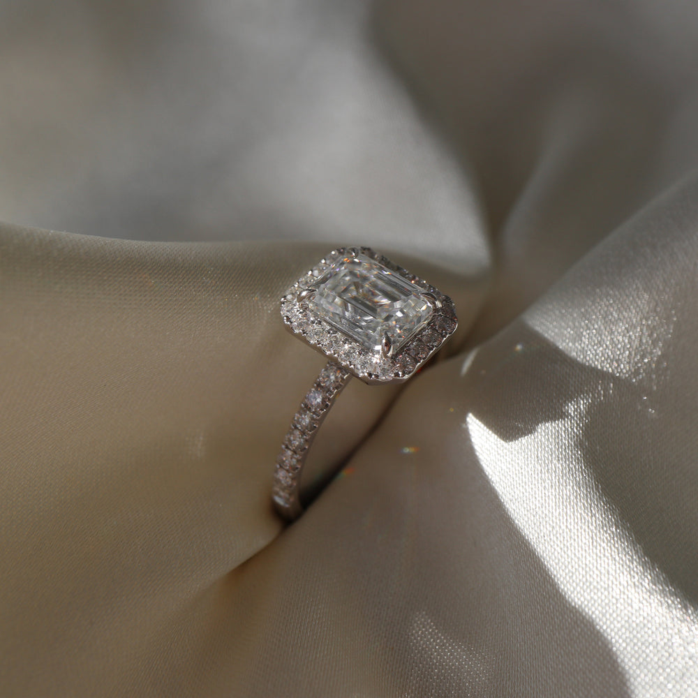 Emerald Cut Labgrown Engagement Ring