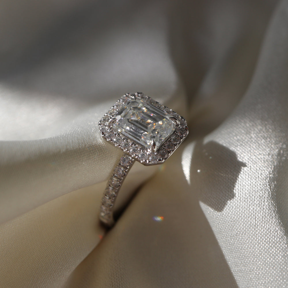 Emerald Cut Labgrown Engagement Ring