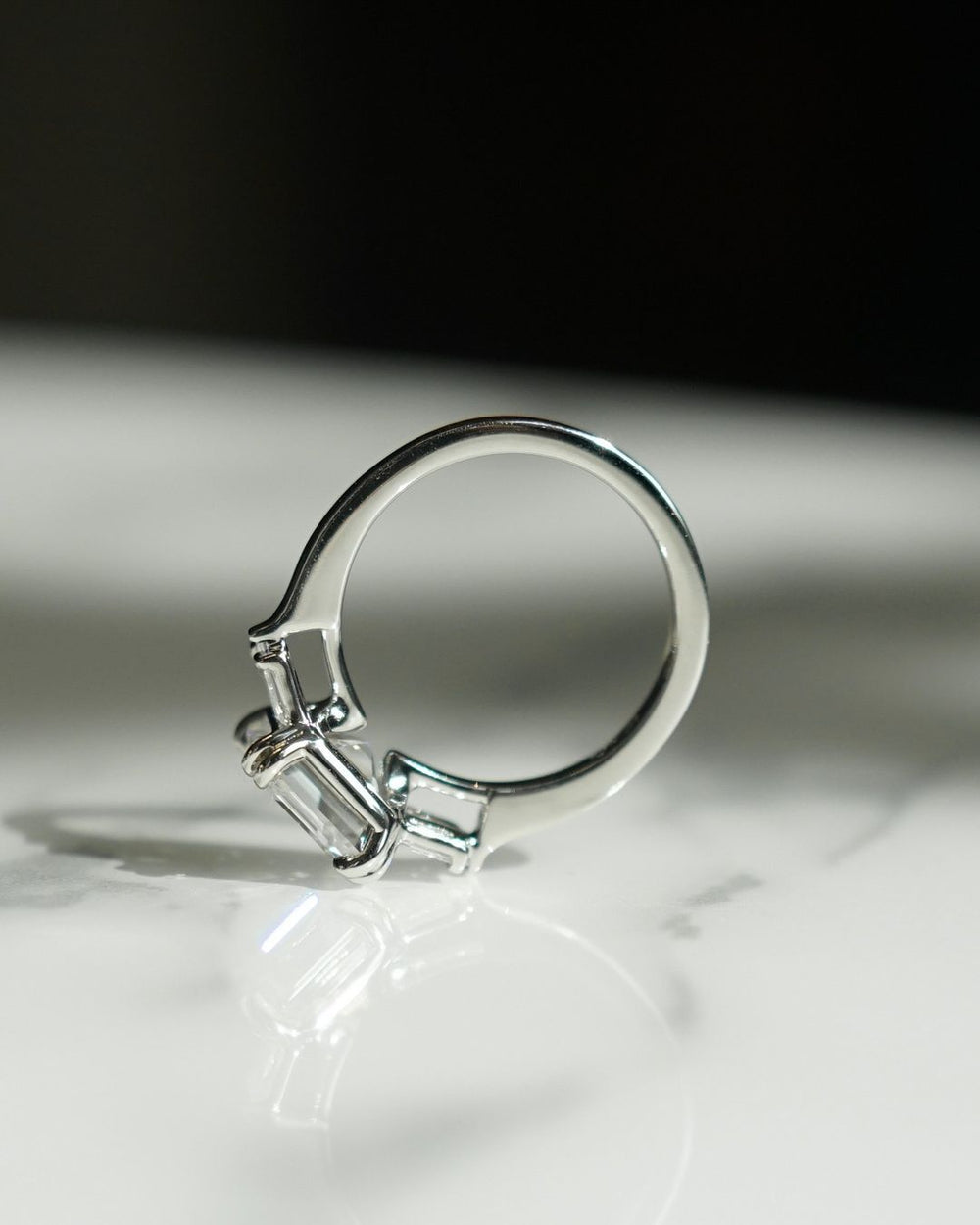 Asscher Cut Labgrown Engagement Ring