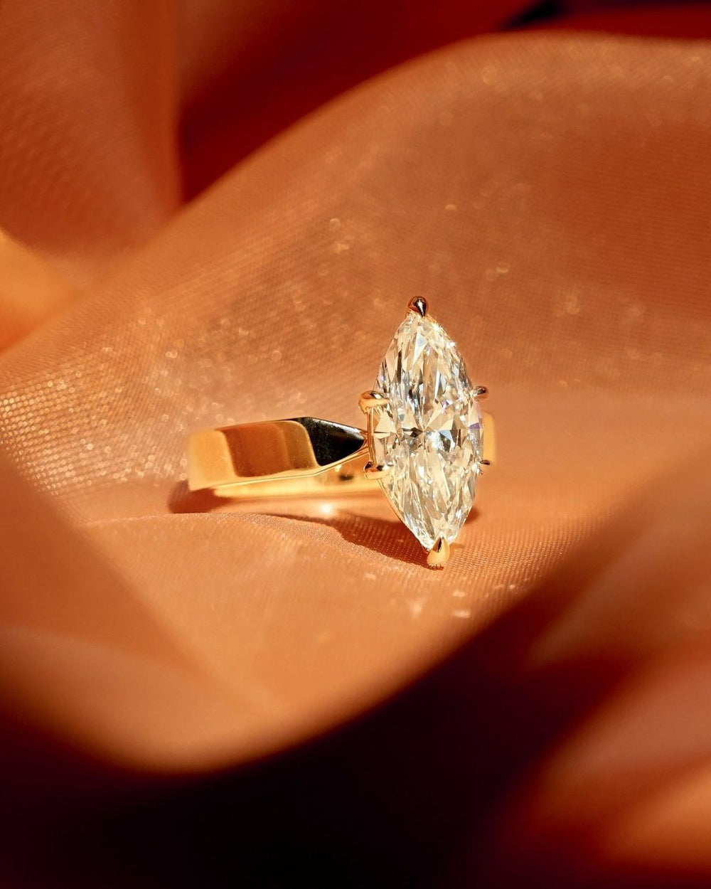 Marquise Cut Labgrown Engagement Ring