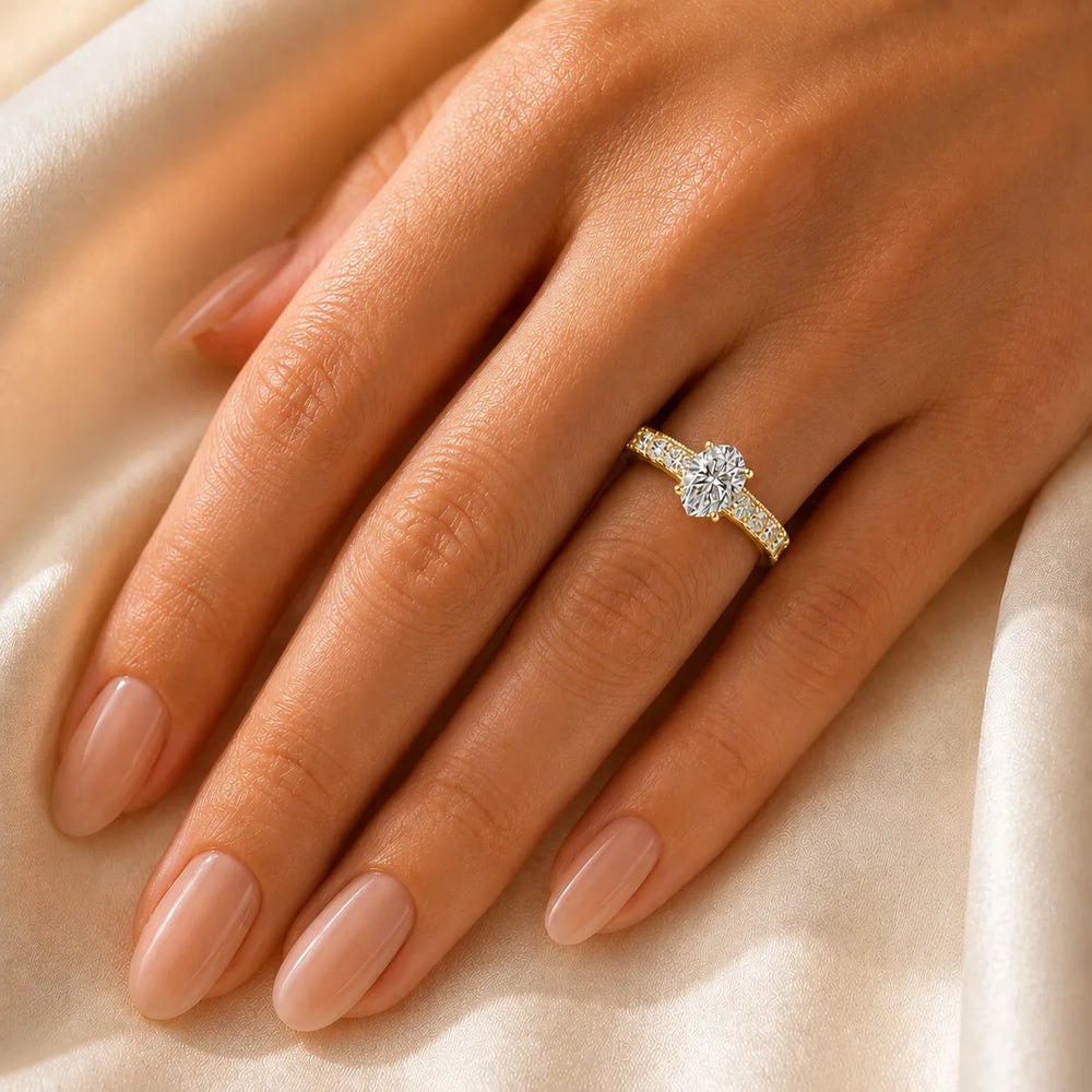 Vintage Halo-Inspired Accent Ring