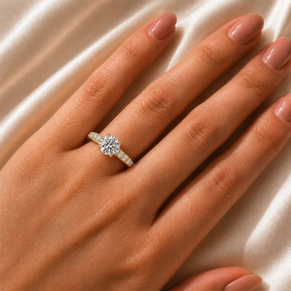 Vintage Halo-Inspired Accent Ring