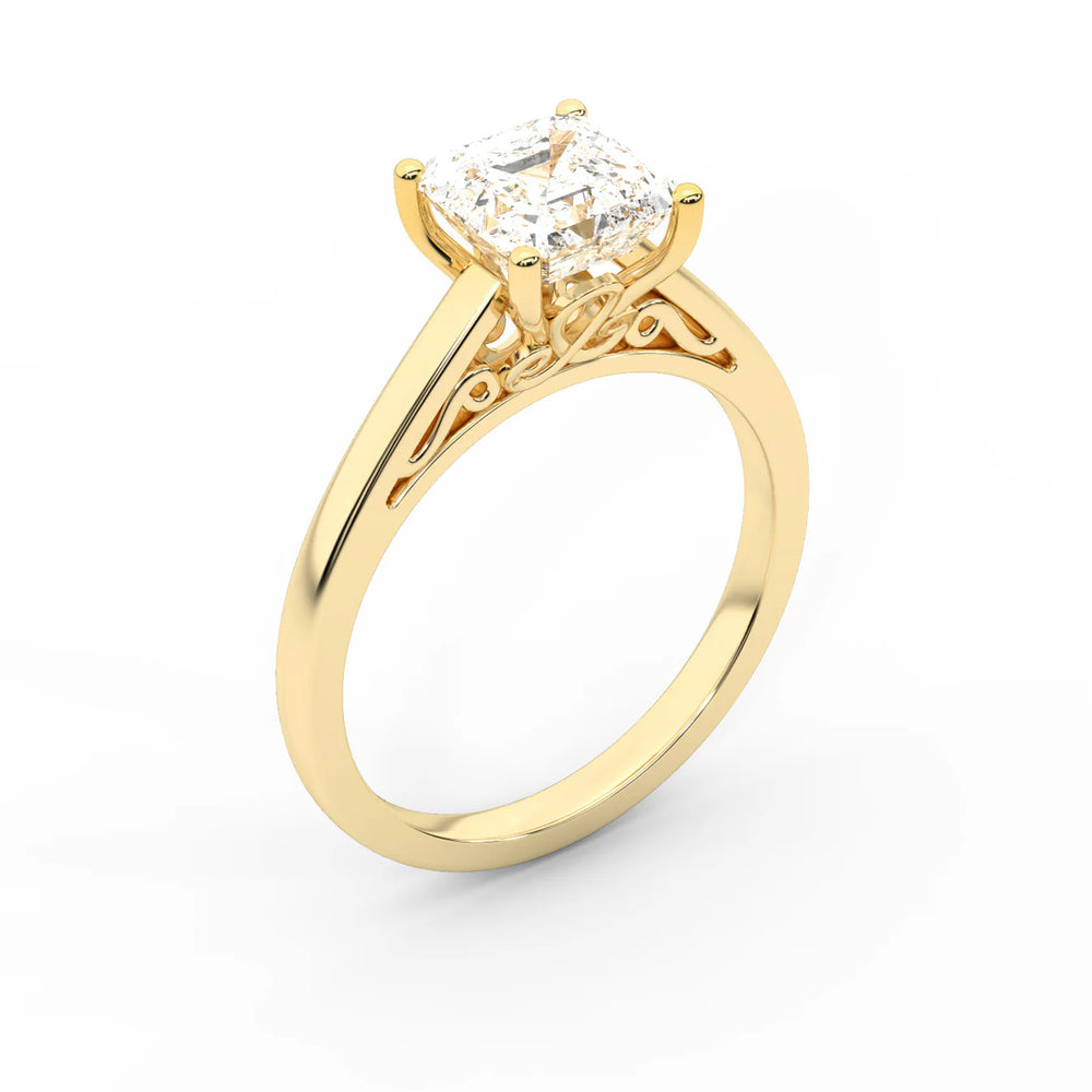 Iris Vintage Cushion Diamond Engagement Ring