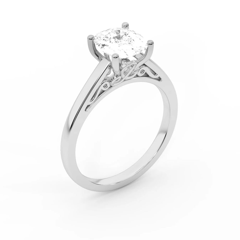 Iris Vintage Cushion Diamond Engagement Ring