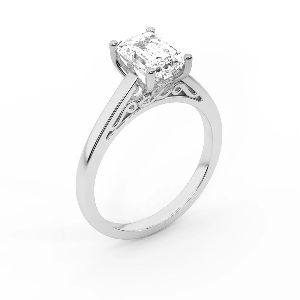 Iris Vintage Cushion Diamond Engagement Ring