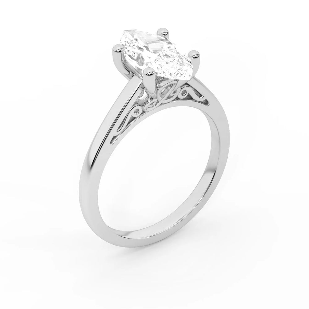 Iris Vintage Cushion Diamond Engagement Ring