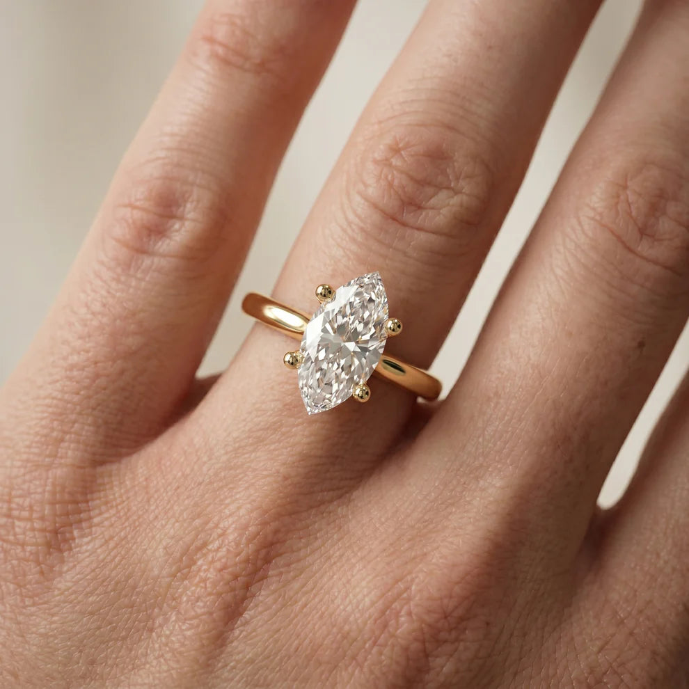 Iris Vintage Heart Diamond Engagement Ring