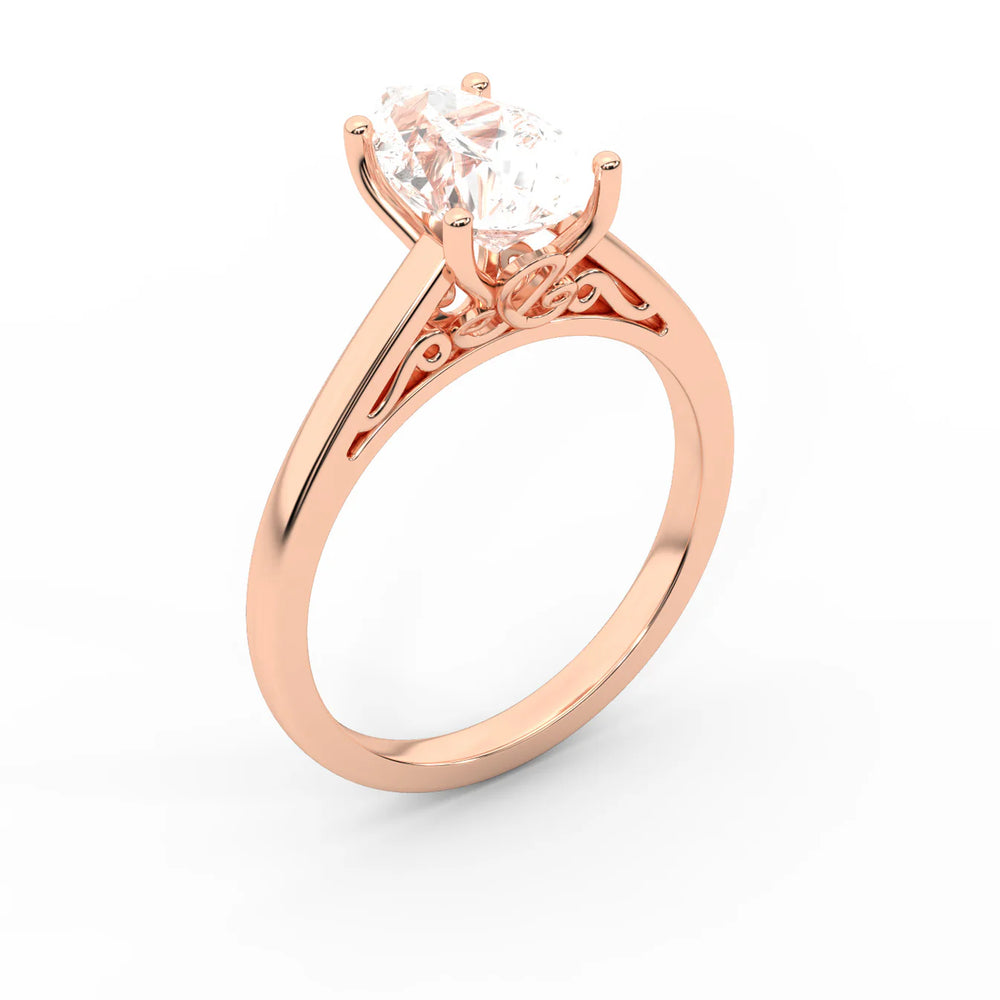 Iris Vintage Cushion Diamond Engagement Ring